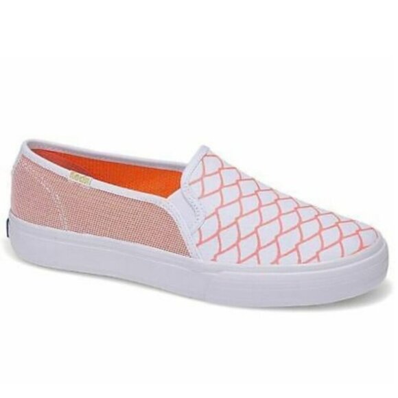 Keds x Alaina Marie Sneakers Slip On Canvas Laceless Shoes Mermaid Pink White 7 - Picture 9 of 9